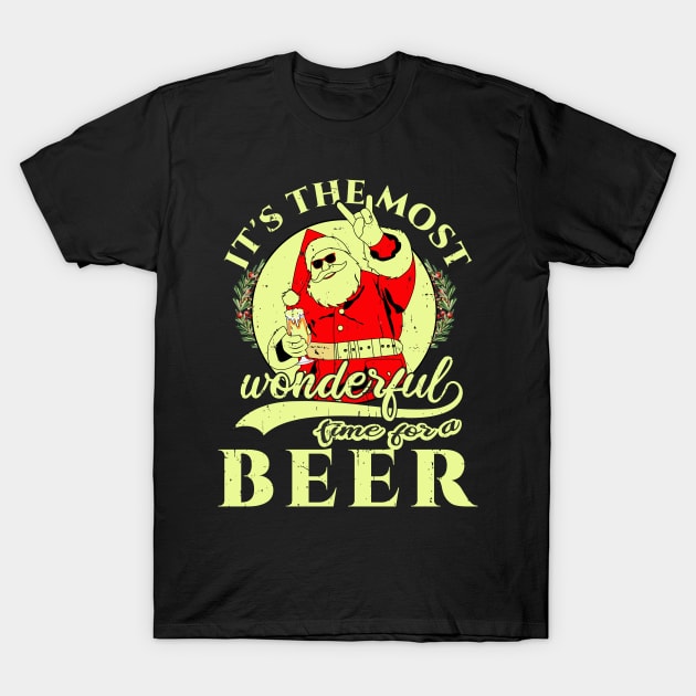 It's the Most Wonderful Time for a Beer T-Shirt by Little Blue Skies